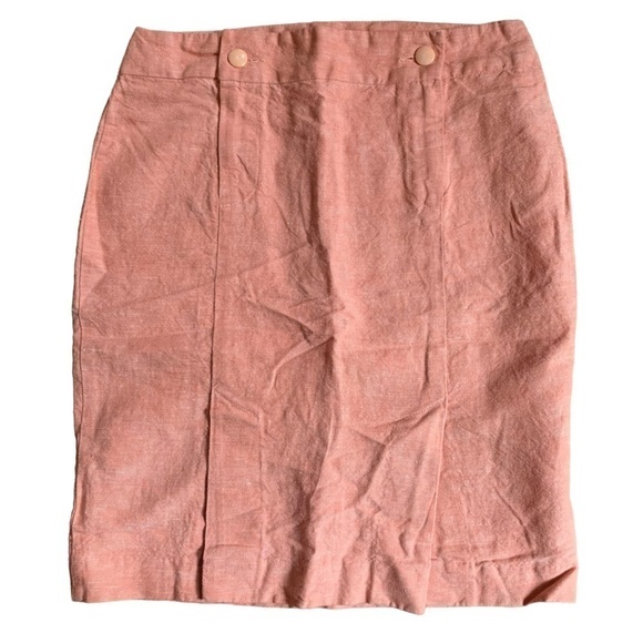 Gamma Dresses & Skirts - Gamma 100% Linen Midi Pencil Skirt